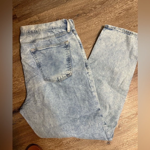 Old navy relaxed slim bright acid men jeans distressed look size 36x30 - Picture 3 of 12